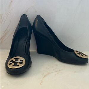 Tory Burch Leather Wedge Shoes